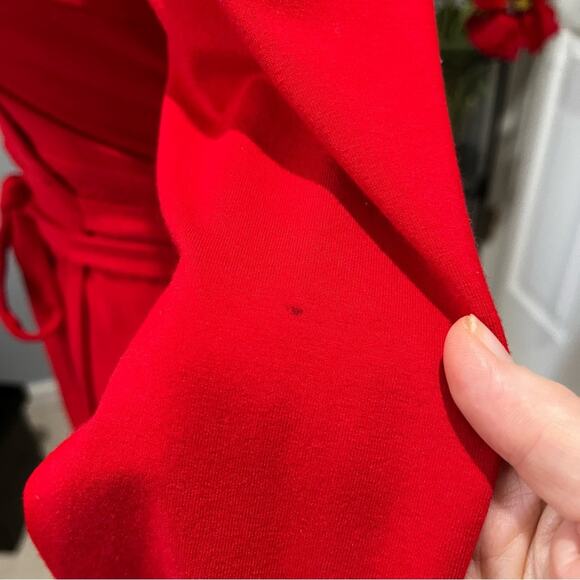 NEW Ann Taylor Modal Classic Fit Flare A-line V-Neck Belted Wrap Midi Dress 0 - Picture 16 of 16